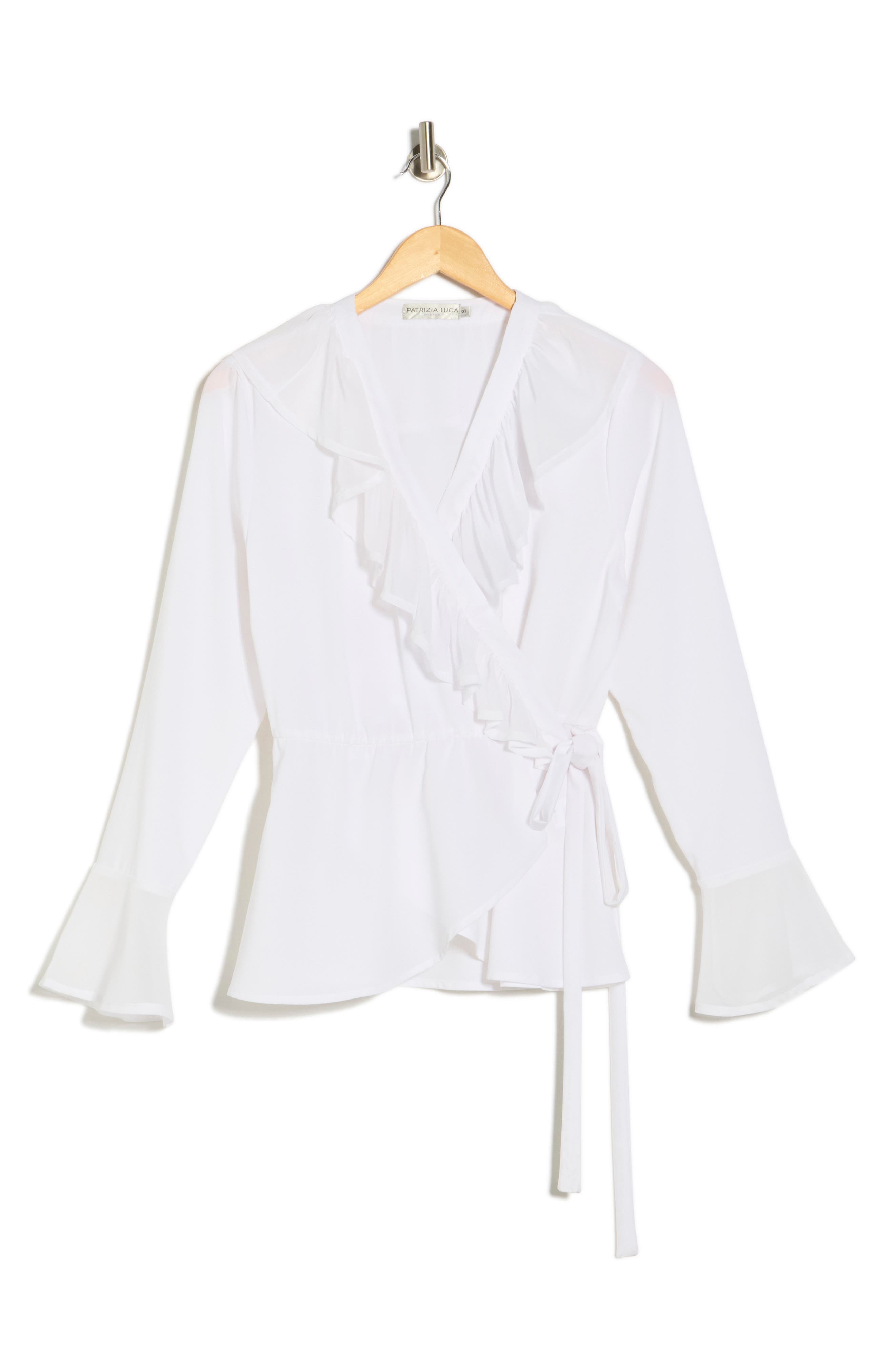 PATRIZIA LUCA Ruffle Wrap Top