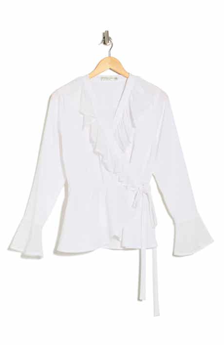 PATRIZIA LUCA Ruffle Wrap Top