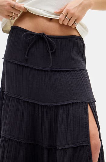 スカート HLT Cotton-Blend Random Tiered Skirt BDG Urban Outfitters Sadie Tiered Cotton Maxi Skirt | Nordstrom