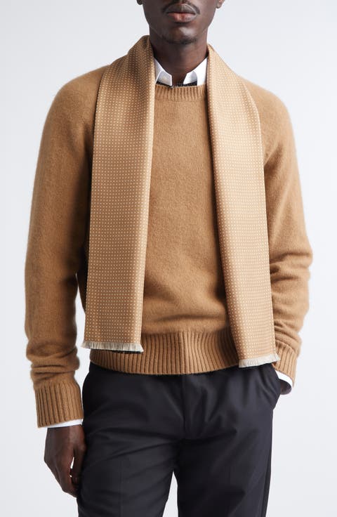 Jacquard Dash Mulberry Silk Scarf