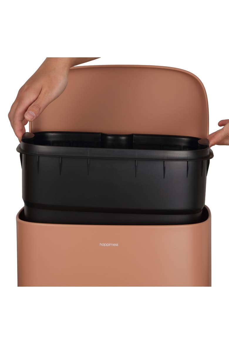 Curtis Step Pedal Trash Can, Alternate, color, Clay Rose