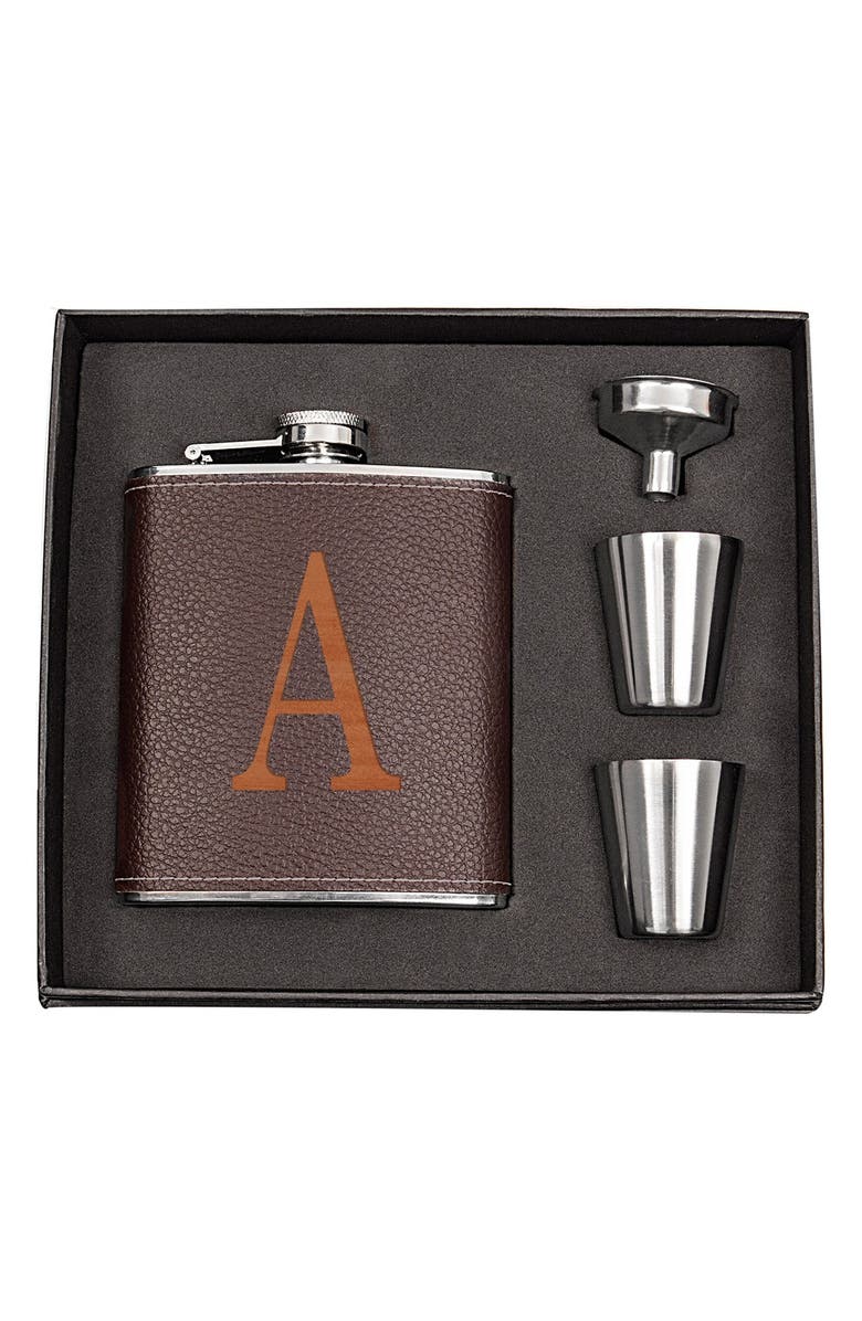 Cathy's Concepts Monogram Flask Set, Main, color, 