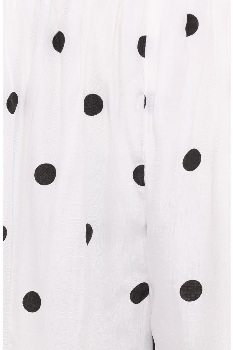 Julia Polka Dot Puff Sleeve Top & Shorts Set, Alternate, color, BLACK POLKADOT