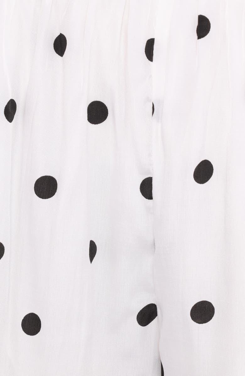 Petal & Pup Julia Polka Dot Puff Sleeve Top & Shorts Set, Alternate, color, Black Polka Dot