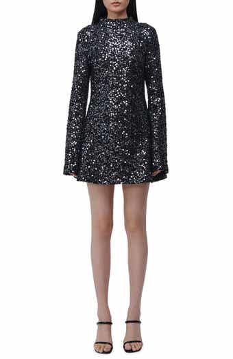 Simkhai Safia Sequin Long Sleeve Minidress