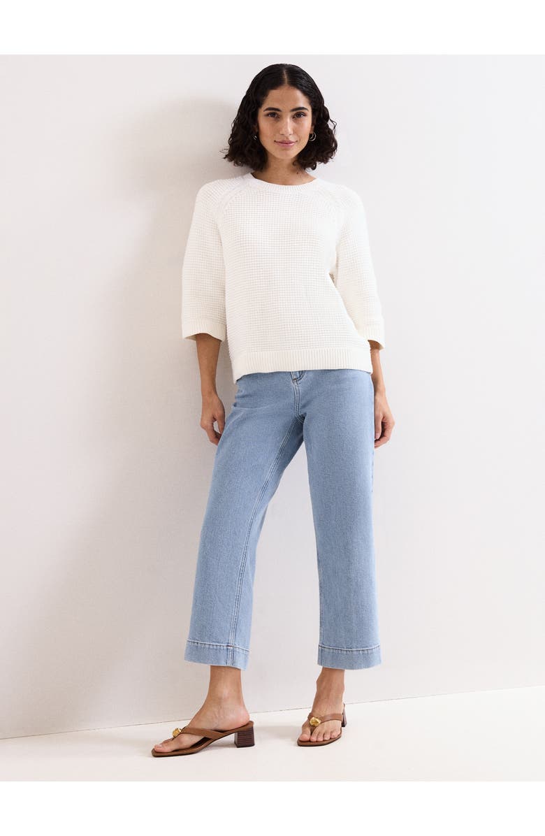 Phase Eight Odette Waffle Knit Sweater, Alternate, color, Ivory