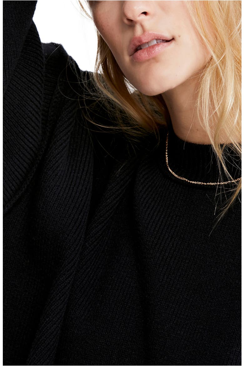 Easy Street Tunic Sweater, Alternate, color, BLACK