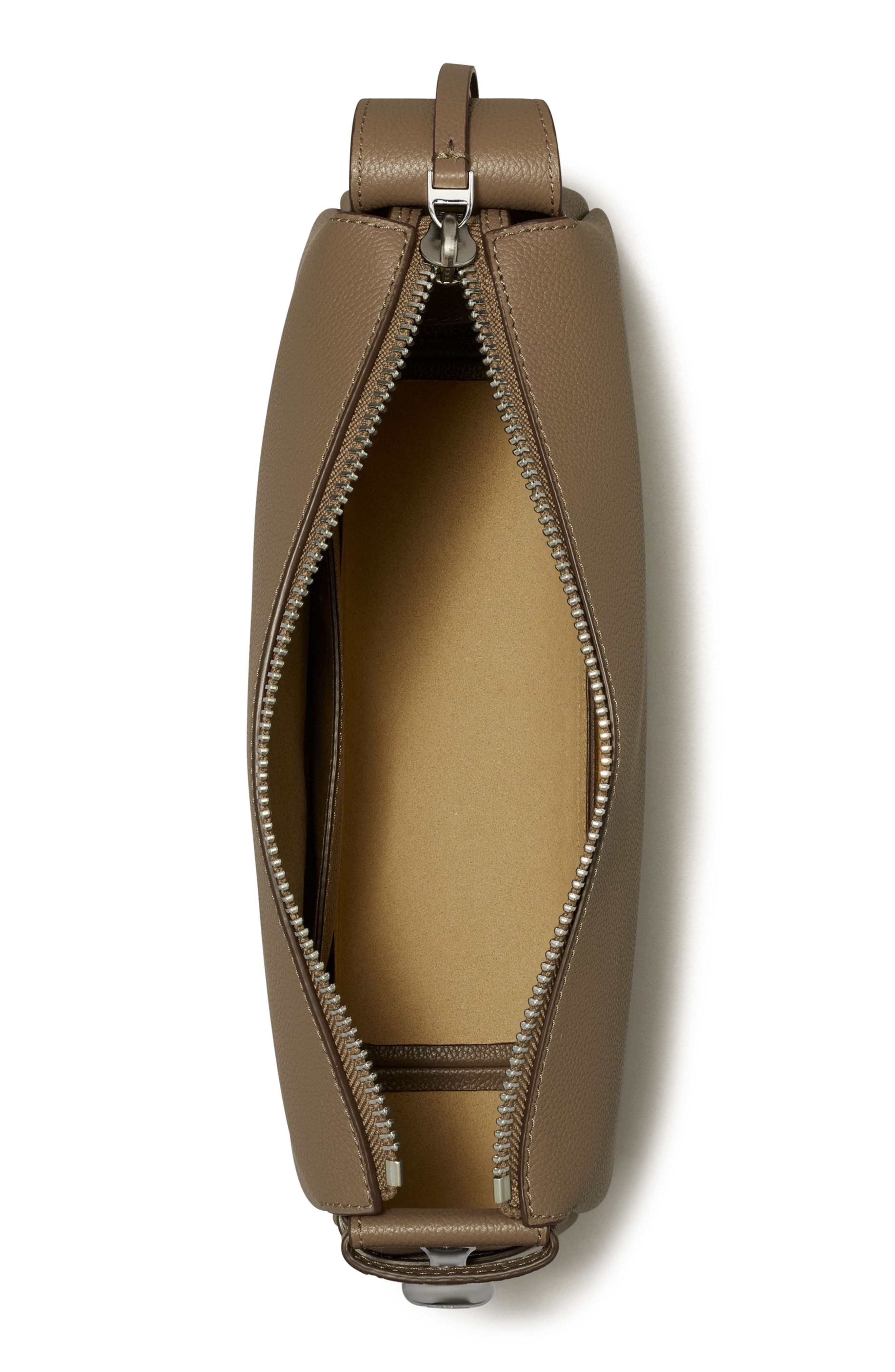 Romy Leather Shoulder Bag, Alternate, color, WILD MUSHROOM