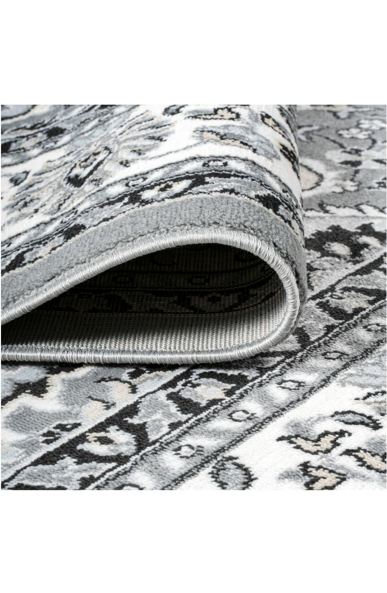 JONATHAN Y Palmette Modern Persian Floral Area Rug, Alternate, color, Gray/Cream