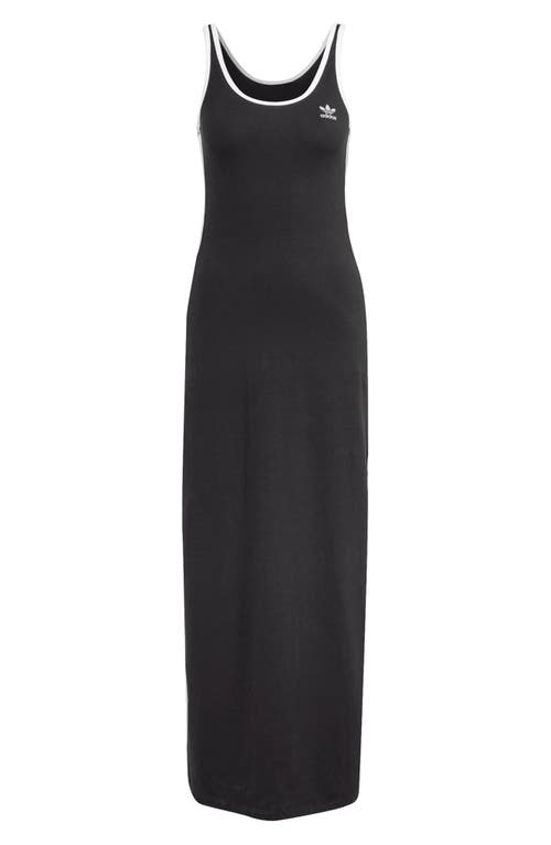 Adidas Originals Black Adicolor 3-stripes Tank Maxi Dress In Black