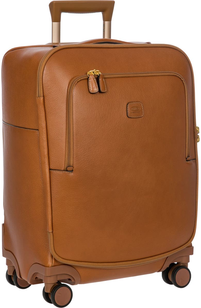 Bric's Life Pelle 21" Carry-On Spinner, Alternate, color, Cognac