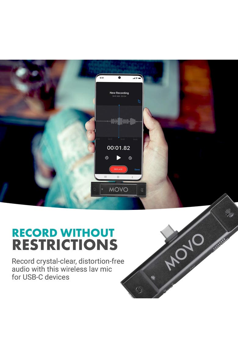 EDGE-UC-DUO Dual Wireless Lavalier Microphone System - Compatible with Android, Samsung, iPad Pro, Alternate, color, Black
