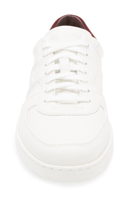 Ferragamo Men White Leather Adam Low-top Sneakers