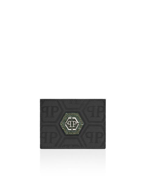 Nylon And Leather Cardholder Monogram Men