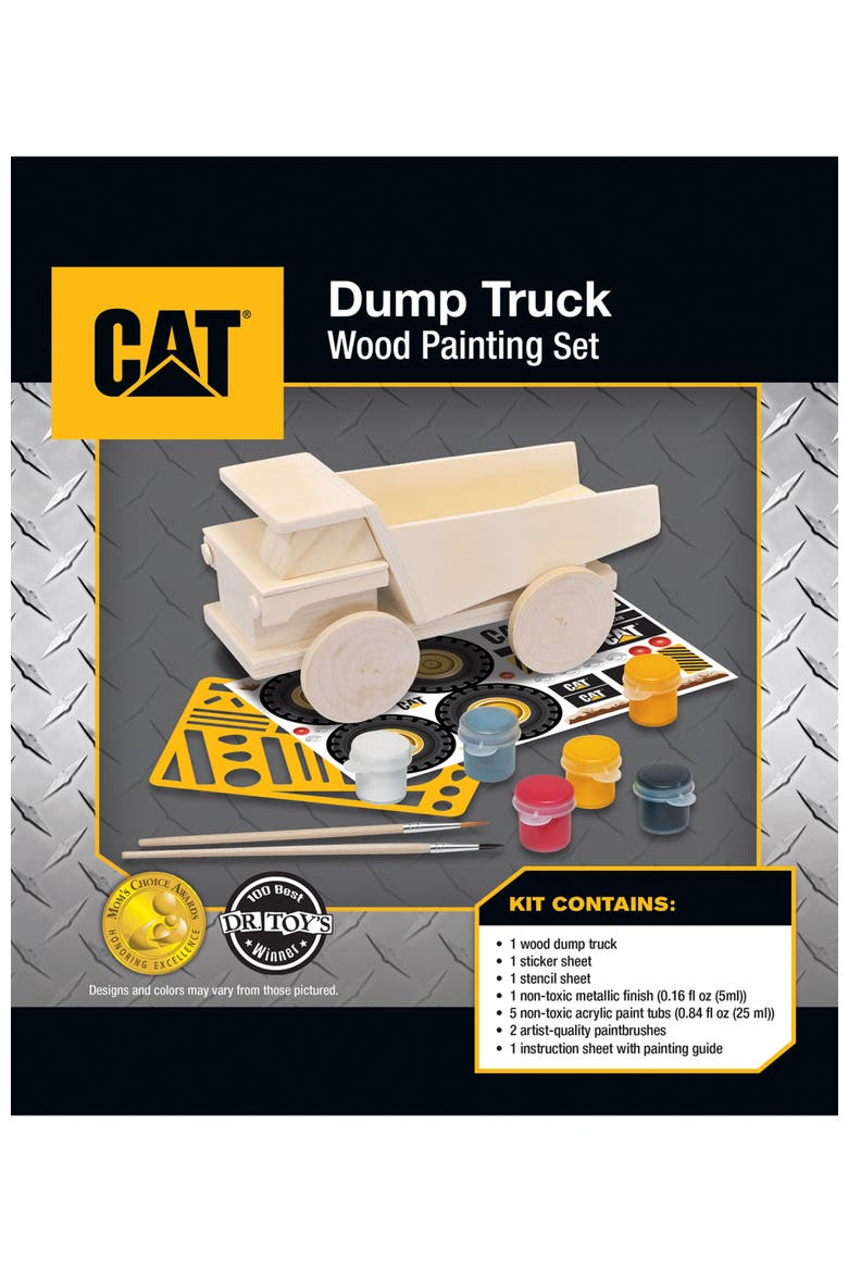 CAT Dump Truck Wood Craft & Paint Kit, Alternate, color, Multicolor