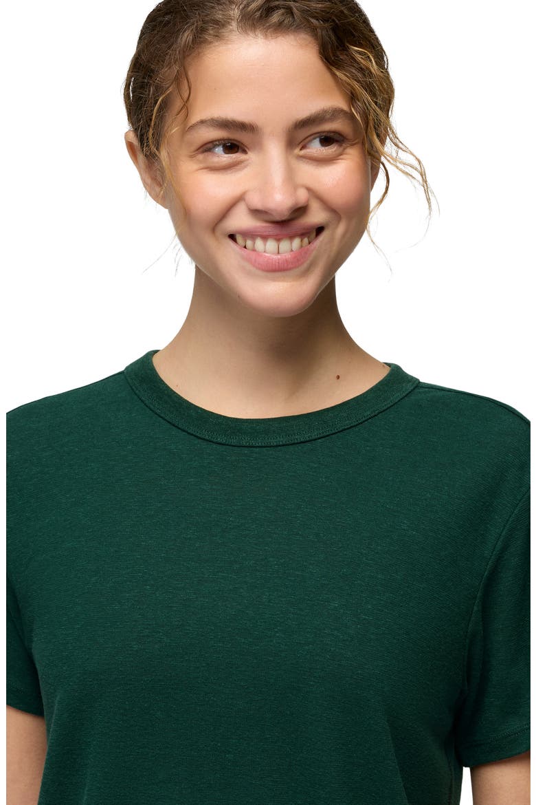 Cozy Up Crewneck T-Shirt, Alternate, color, ROOT GREEN