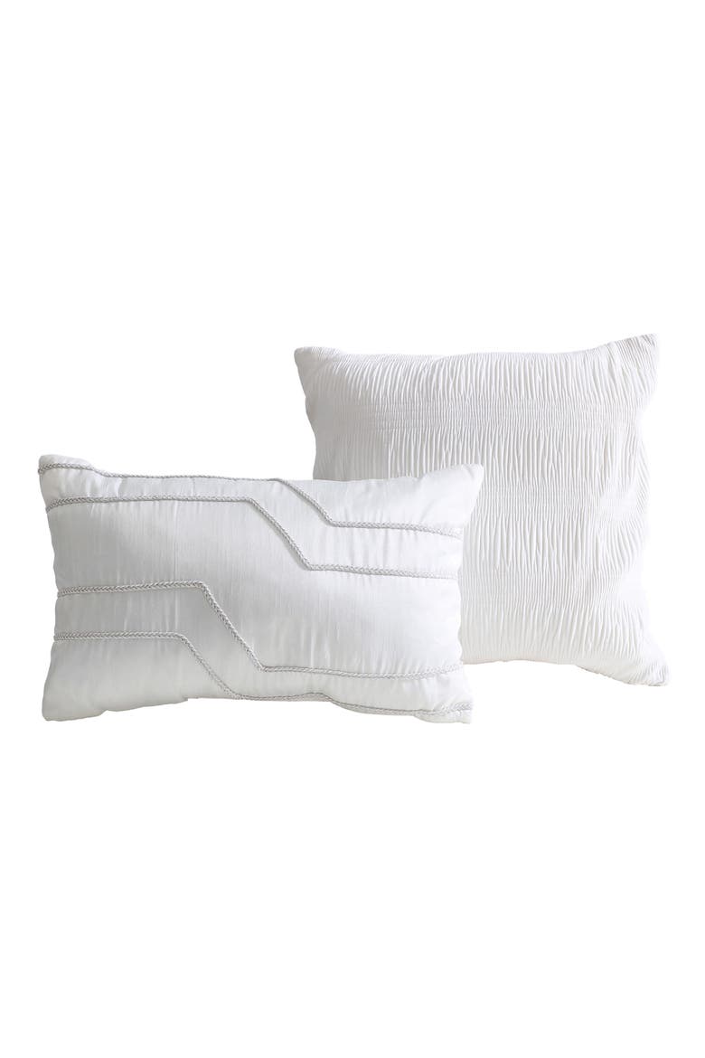 Blanc 5-Piece Queen Comforter Set, Alternate, color, BRIGHT WHITE