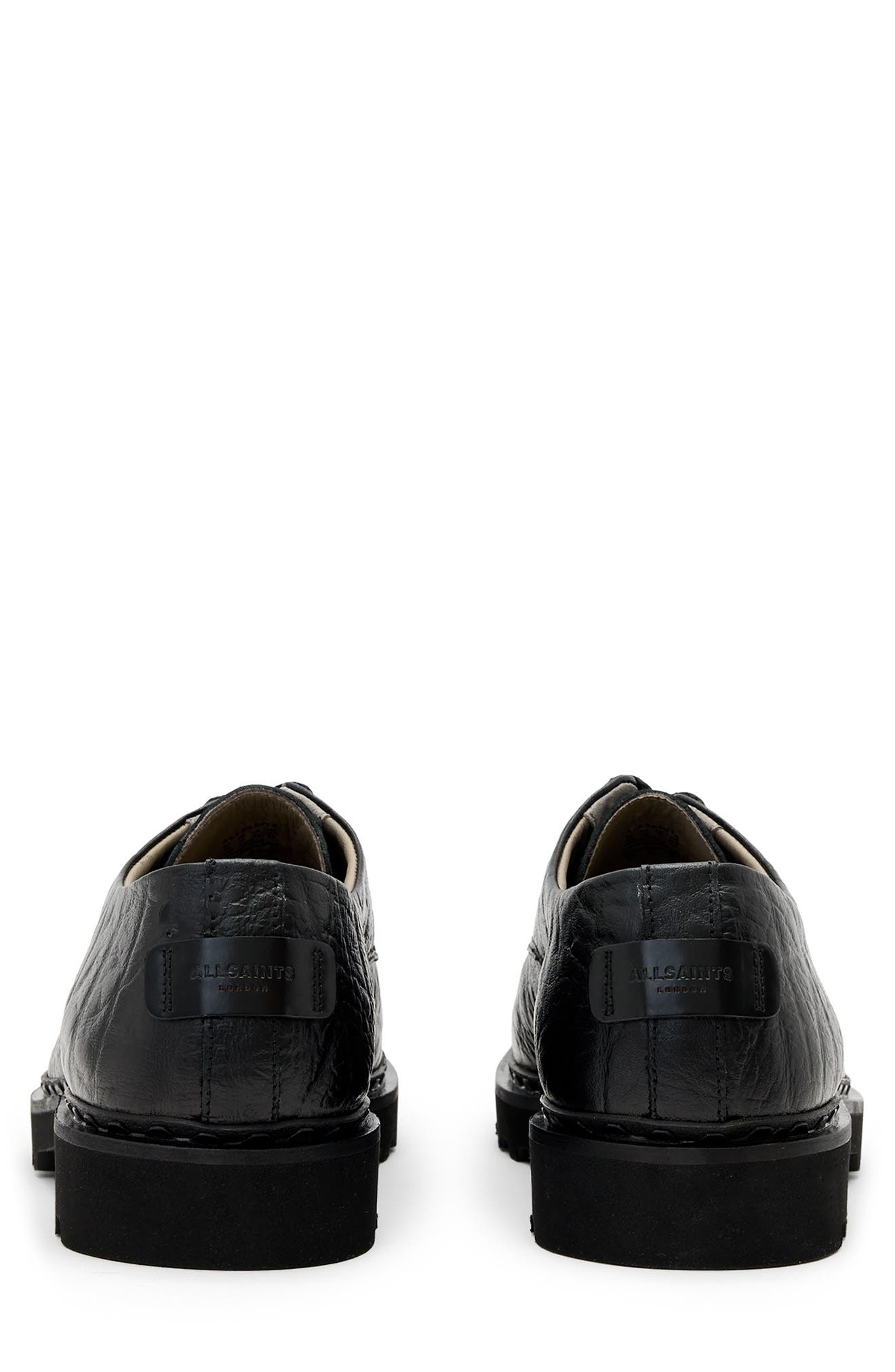 AllSaints Skiff Derby, Alternate, color, Black Grain