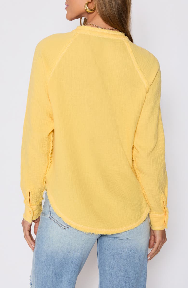 VICI Collection Chill Cotton Gauze Button-Up Shirt, Alternate, color, Yellow