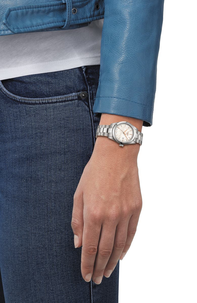 Tissot T-My Lady Bracelet Watch & Leather Strap Gift Set, 29.3mm, Alternate, color, White Mother Of Pearl