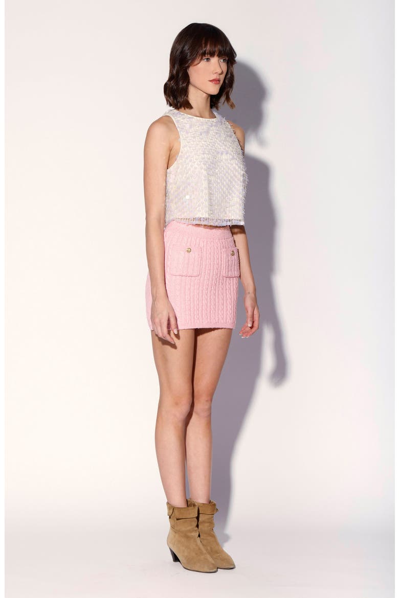 Nancy Sequin Embellished Crop Top, Alternate, color, OPALESCENT BEADING