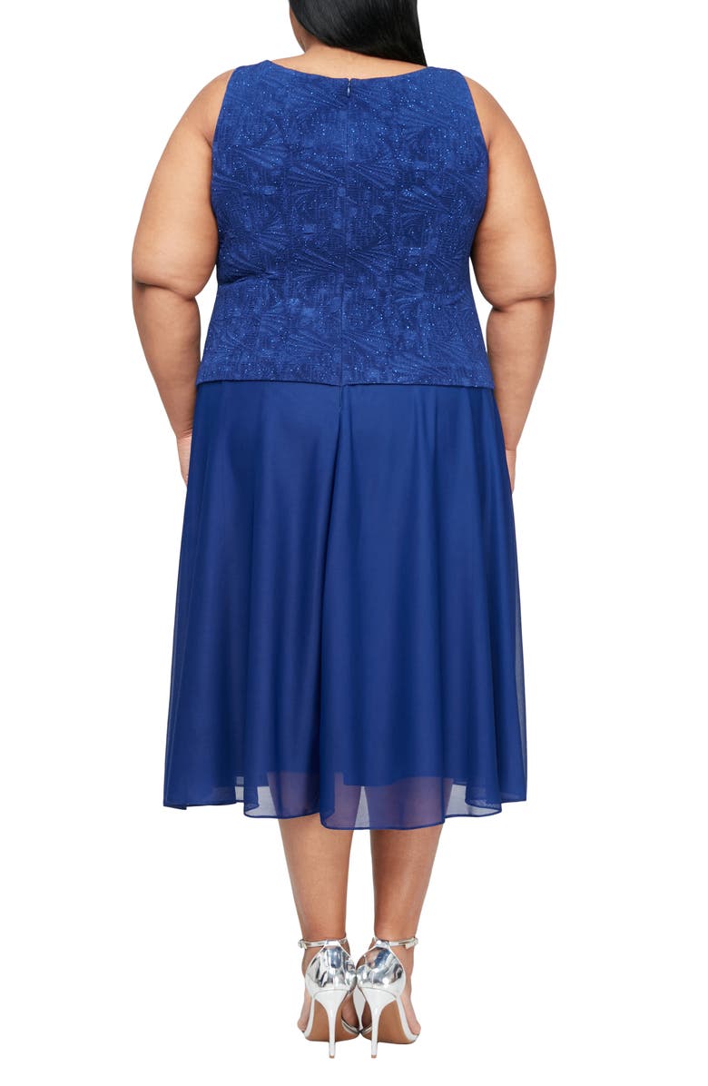 Alex Evenings Glitter Mock Two-Piece Dress with Jacket, Alternate, color, 