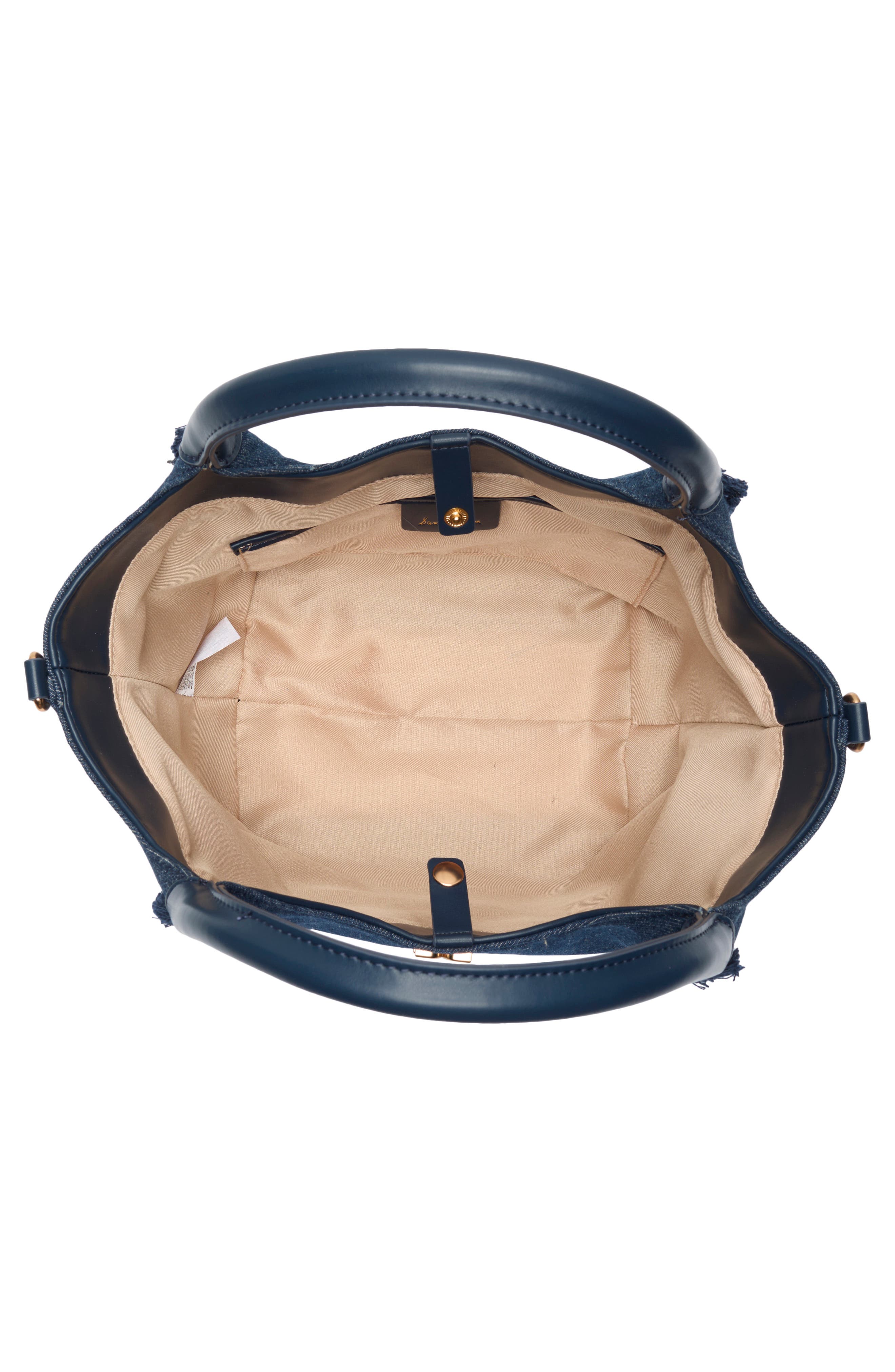 Sam Edelman Mini Sydney Denim Bucket Tote, Alternate, color, Navy