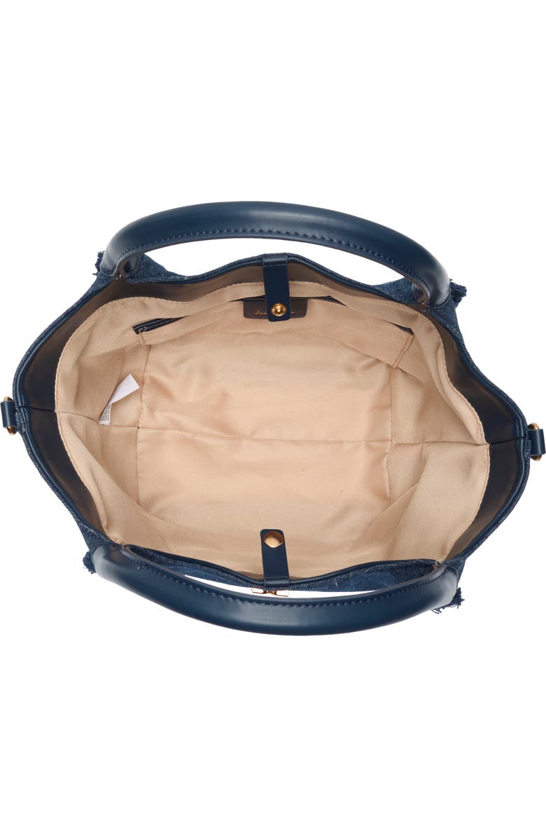 Sam Edelman Mini Sydney Denim Bucket Tote, Alternate, color, Navy