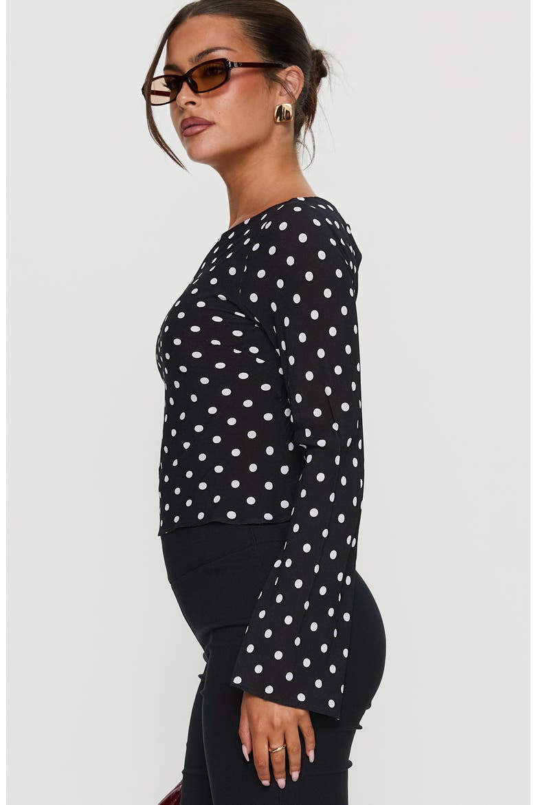 Lady Lady Backless Long Sleeve Top, Alternate, color, MULTI