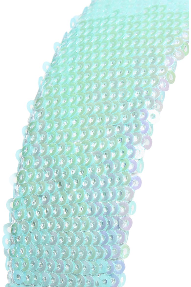 Kids' Sparkle Puff Headband, Alternate, color, BLUE