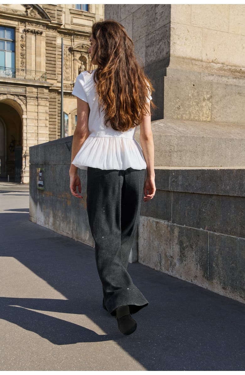 H&M Embellished Trousers, Alternate, color, Dark Gray