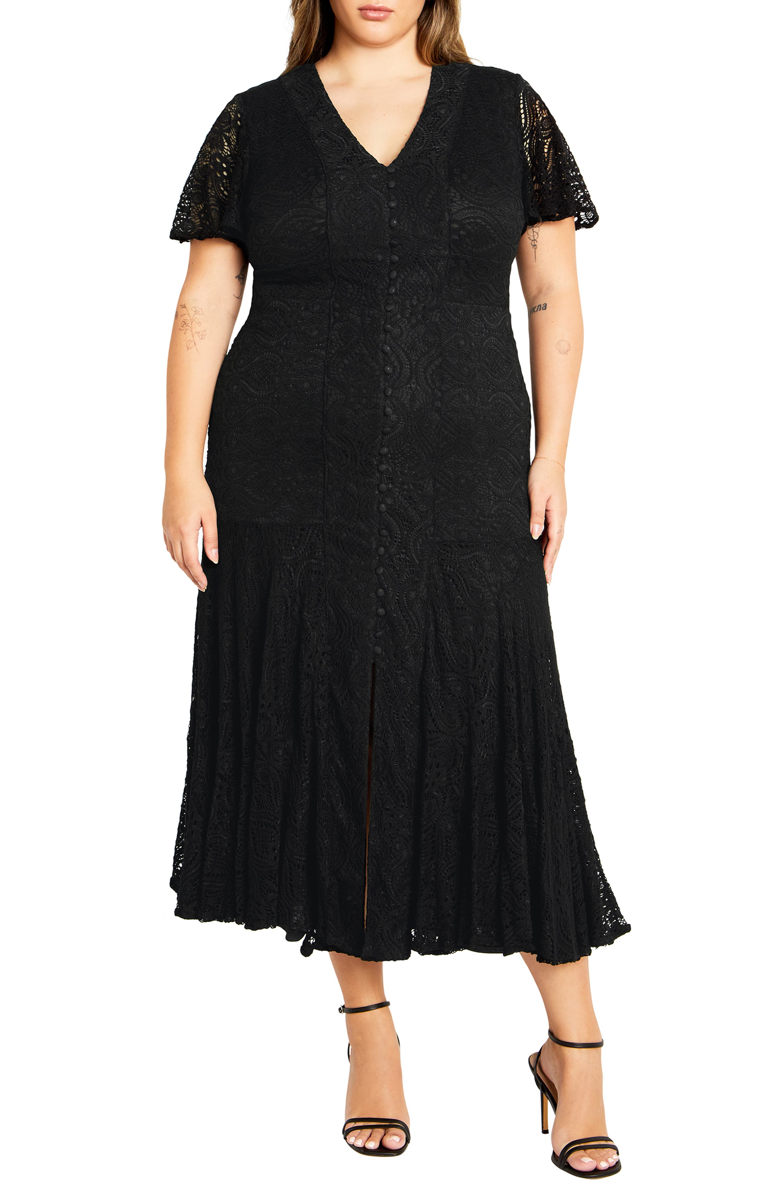 City Chic Christa Lace Shift Dress