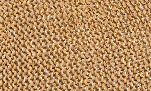 Vince Camuto Metallic Paper Packable Baseball Cap In Brown