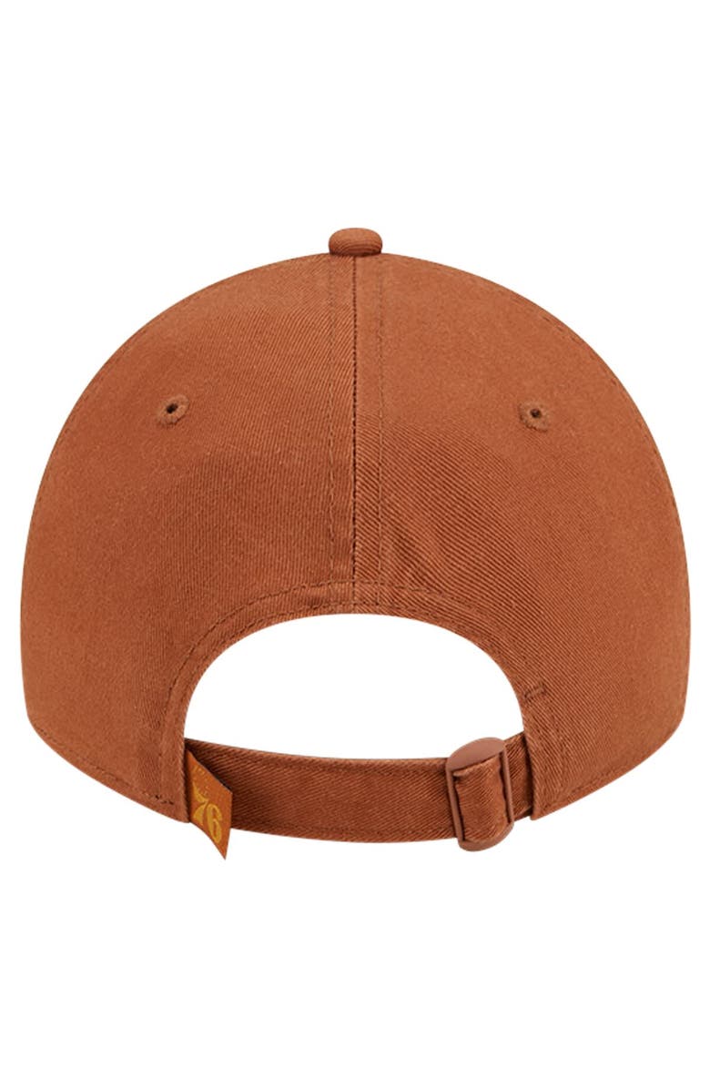 New Era Men's New Era Brown Philadelphia 76ers Colorpack Tonal 9TWENTY Adjustable Hat, Alternate, color, 
