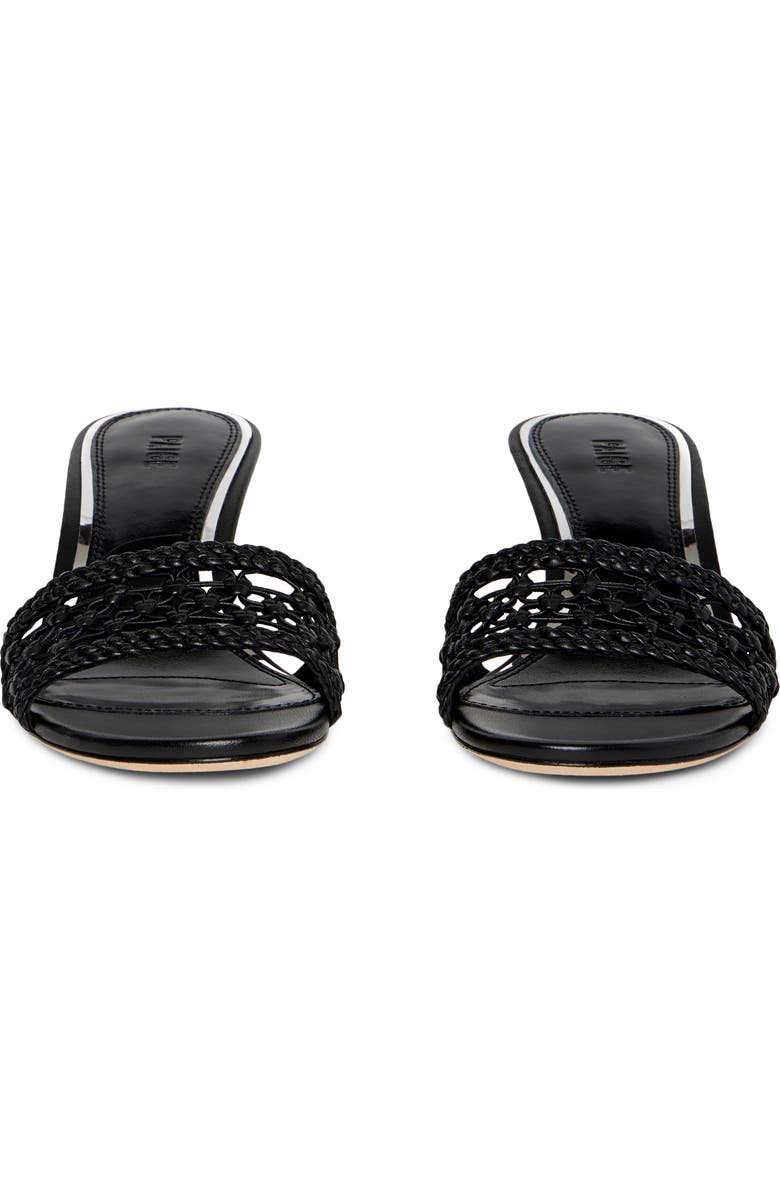 PAIGE Fallyn Woven Kitten Heel Slide Sandal, Alternate, color, Black