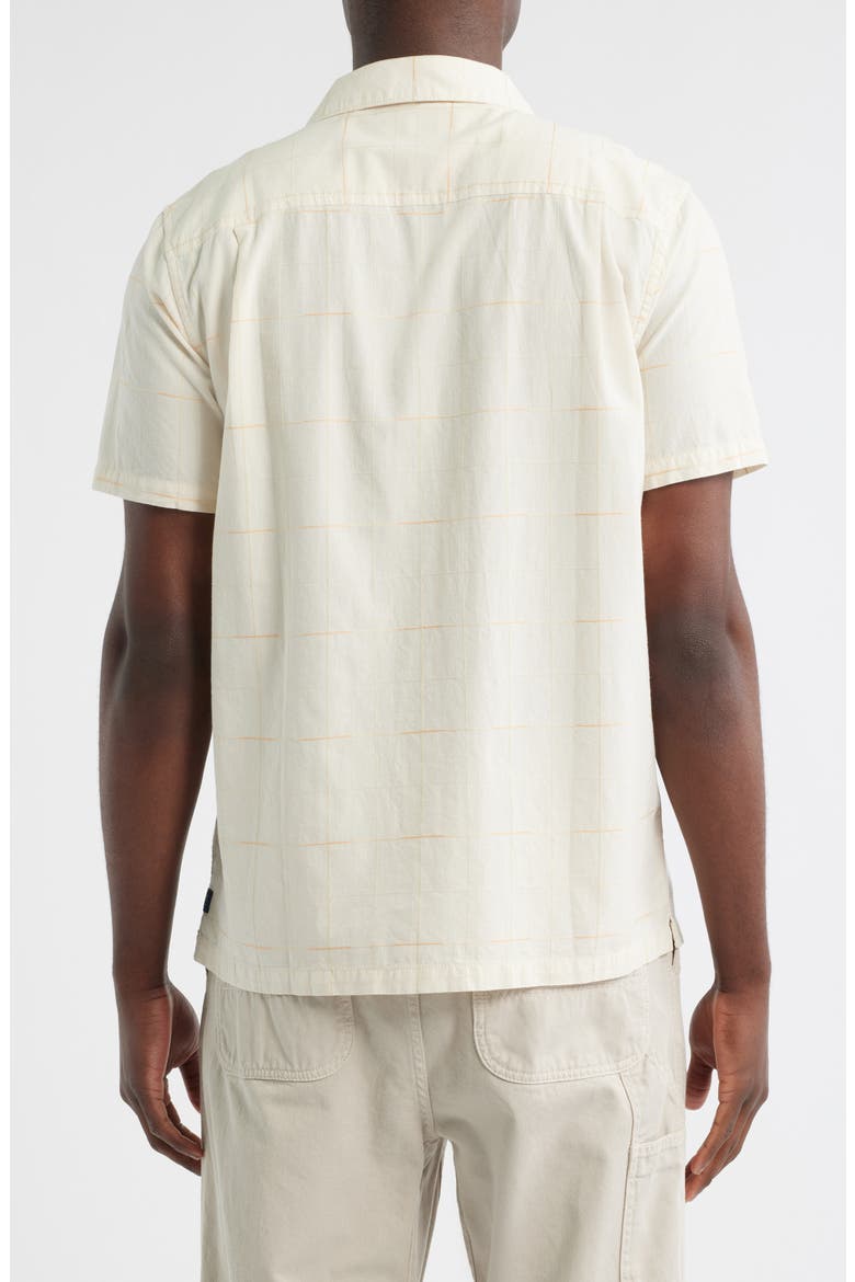 Gonzo Organic Cotton Camp Shirt, Alternate, color, BONE PLAID