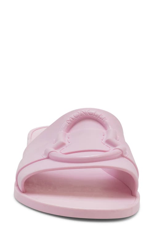 Moncler Rubber Sole Pool Slides In Impatiens Pink