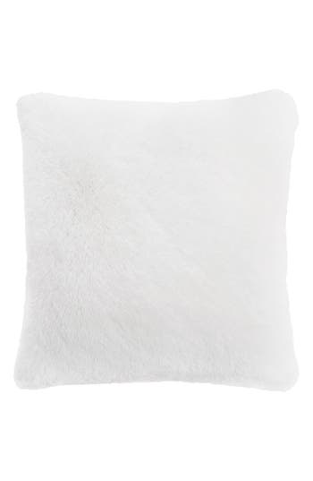 Juicy Couture Alexus Ultraplush Faux Fur Pillow In White