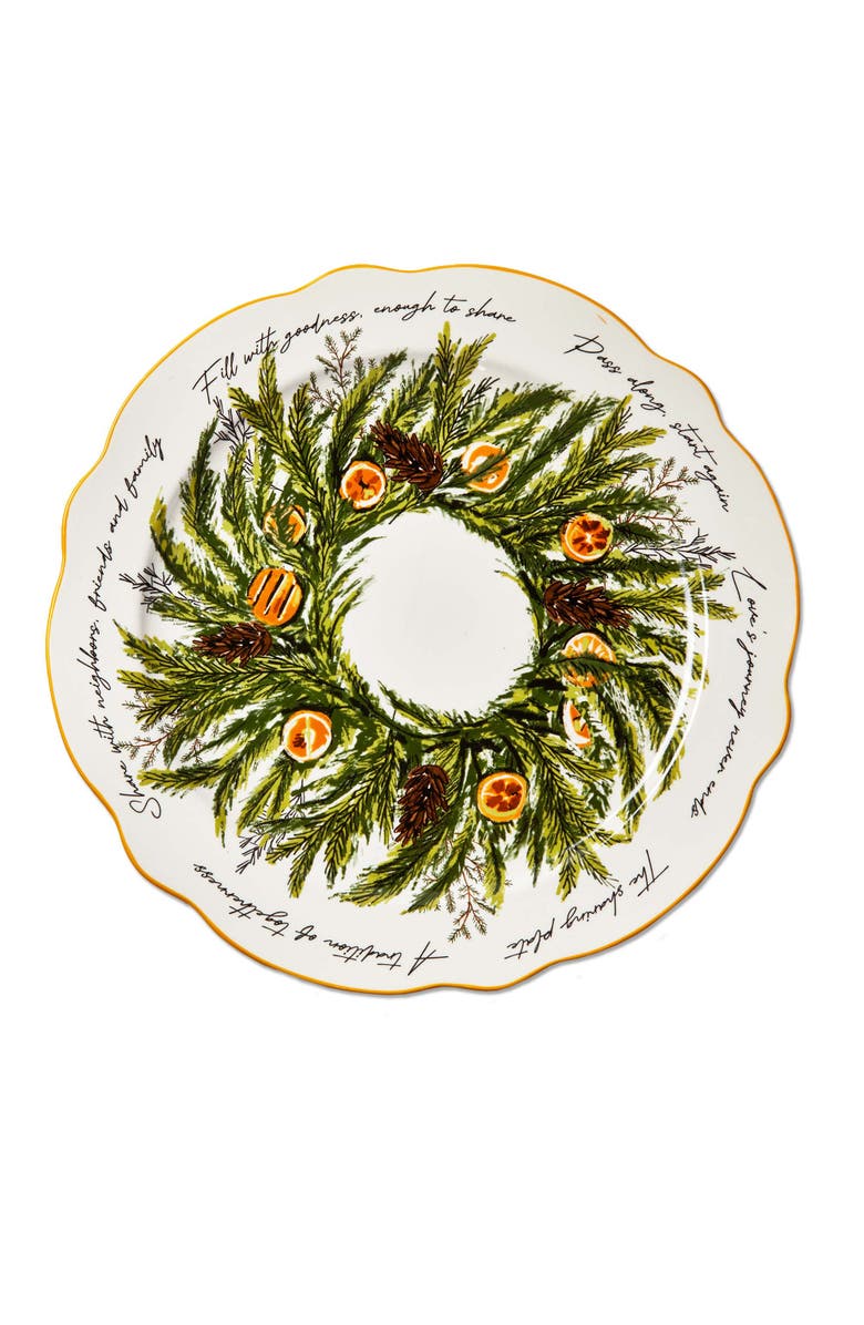 tag Citrus Grove Multicolor Ceramic Serving Tray for Gatherings, Main, color, 