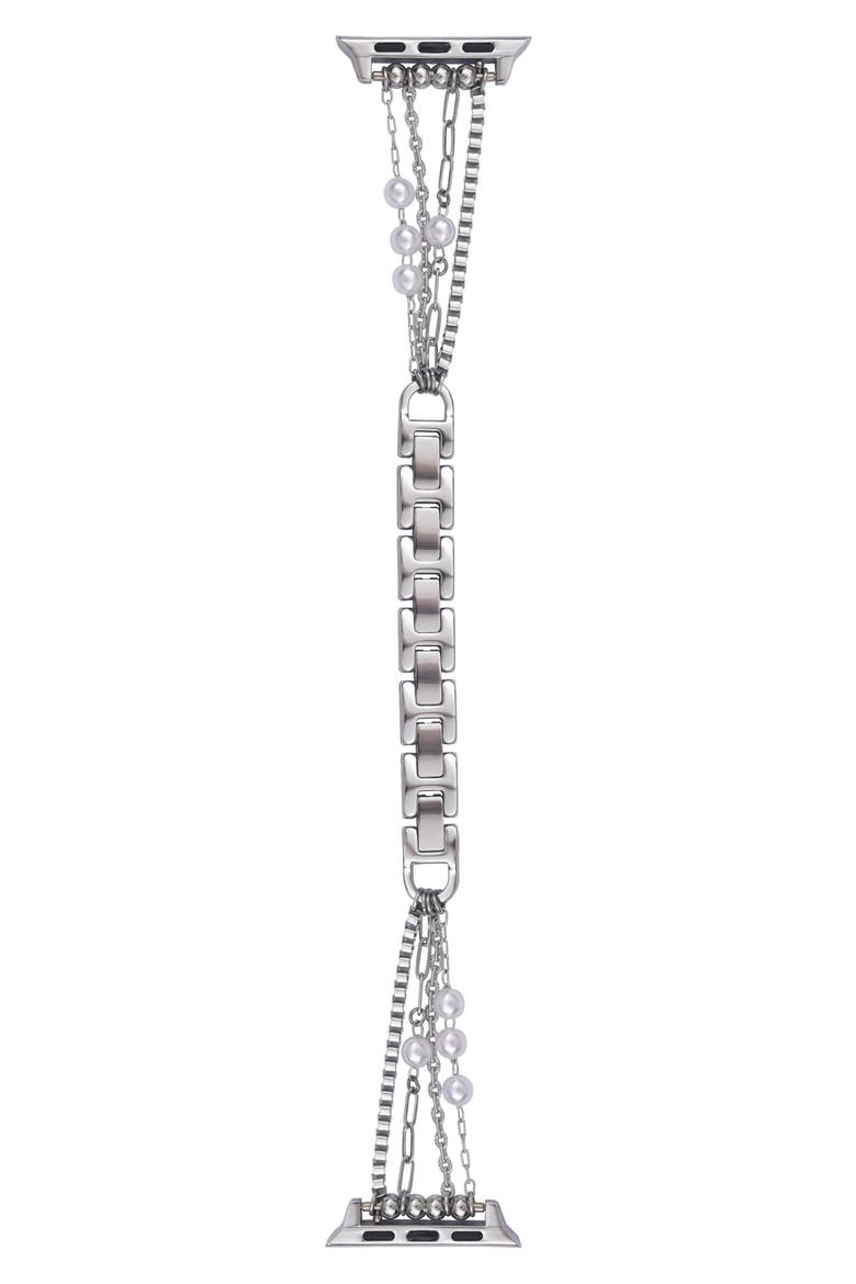 Cape Stainless Steel Apple Watch® Watchband, Main, color, SILVER