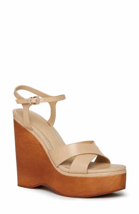 PAIGE Harlow Ankle Strap Platform Wedge Sandal