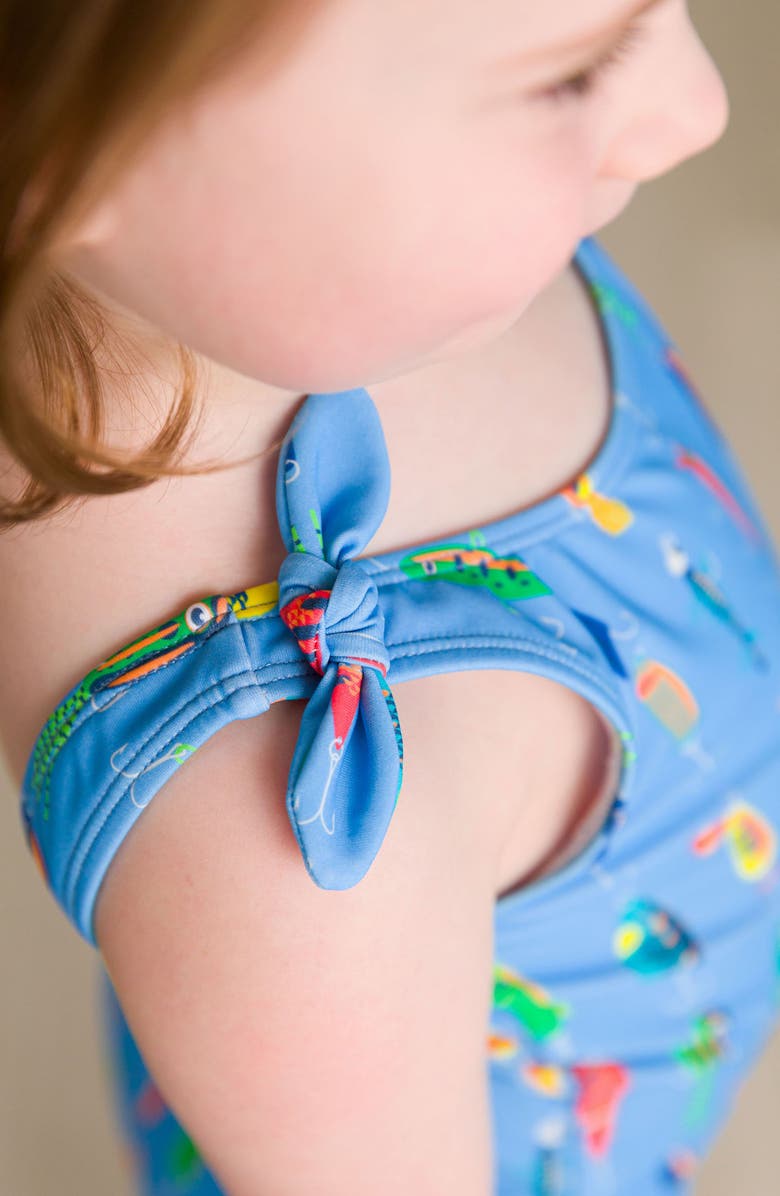 RuffleButts Gone Fishin' One-Piece Swimsuit, Alternate, color,