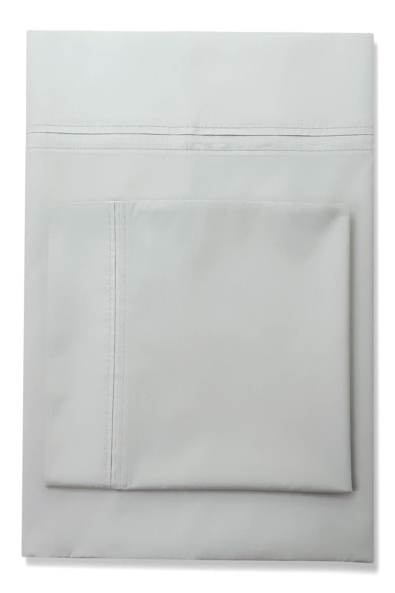 350 Thread Count Cotton Percale Sheet Set, Main, color, SILVER