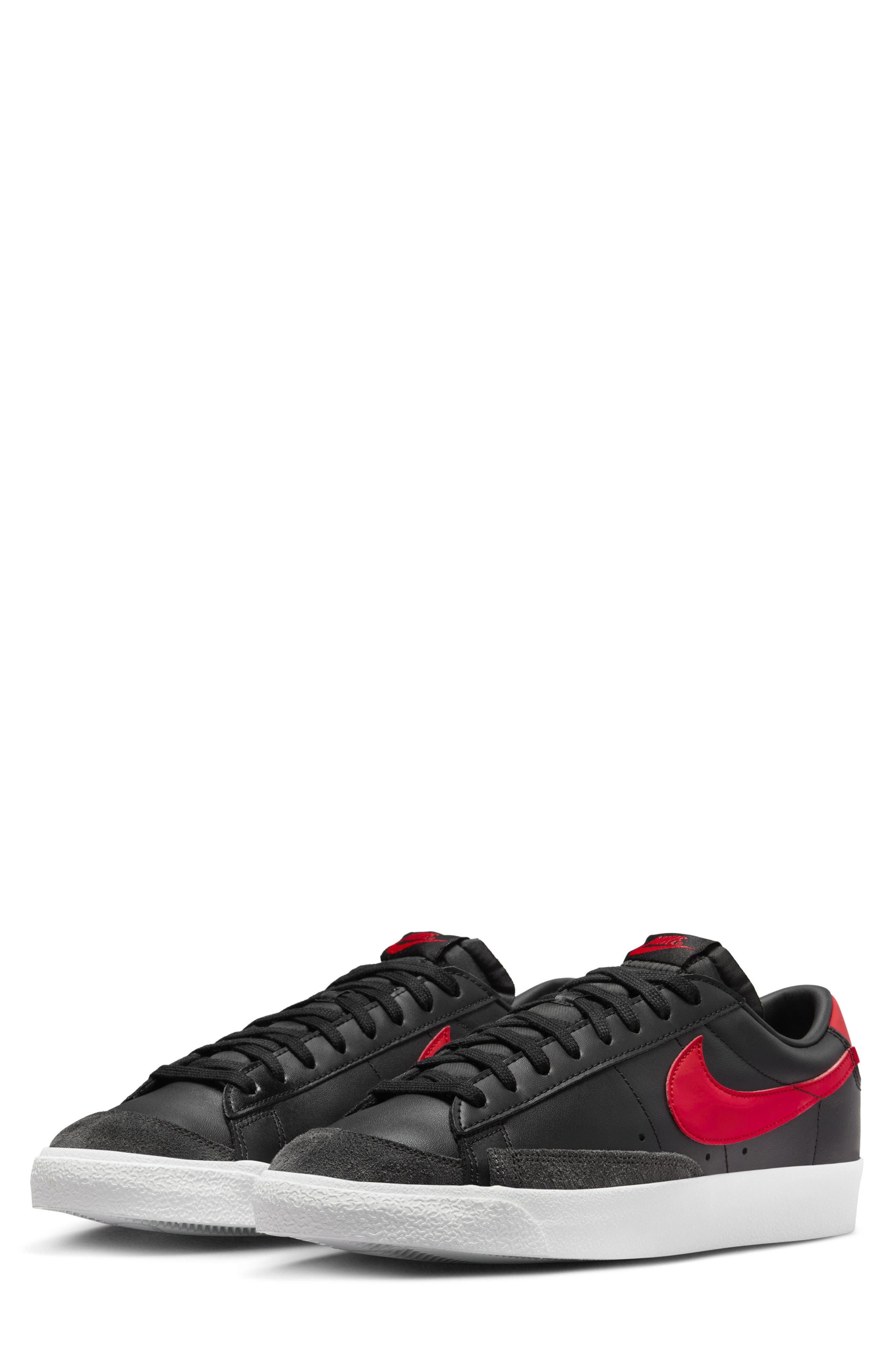 Blazer Low '77 Sneaker, Main, color, BLACK/ ANTHRACITE/ WHITE/ RED