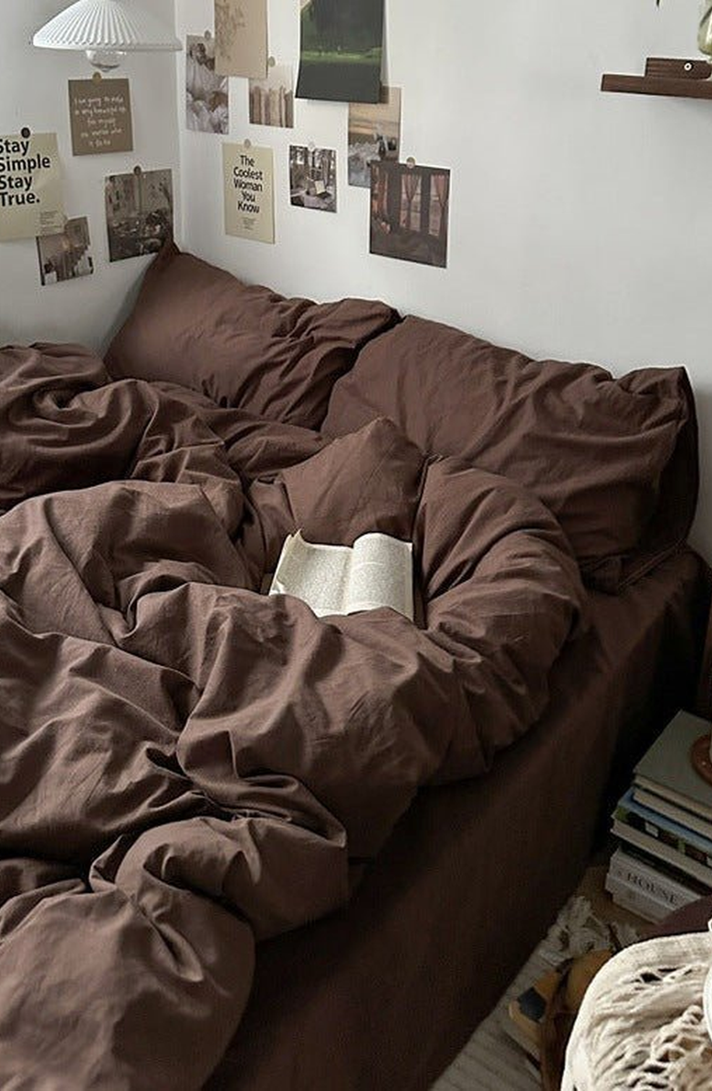 Ever Lasting Latte Bedding Set, Alternate, color, Latte Brown, Flat