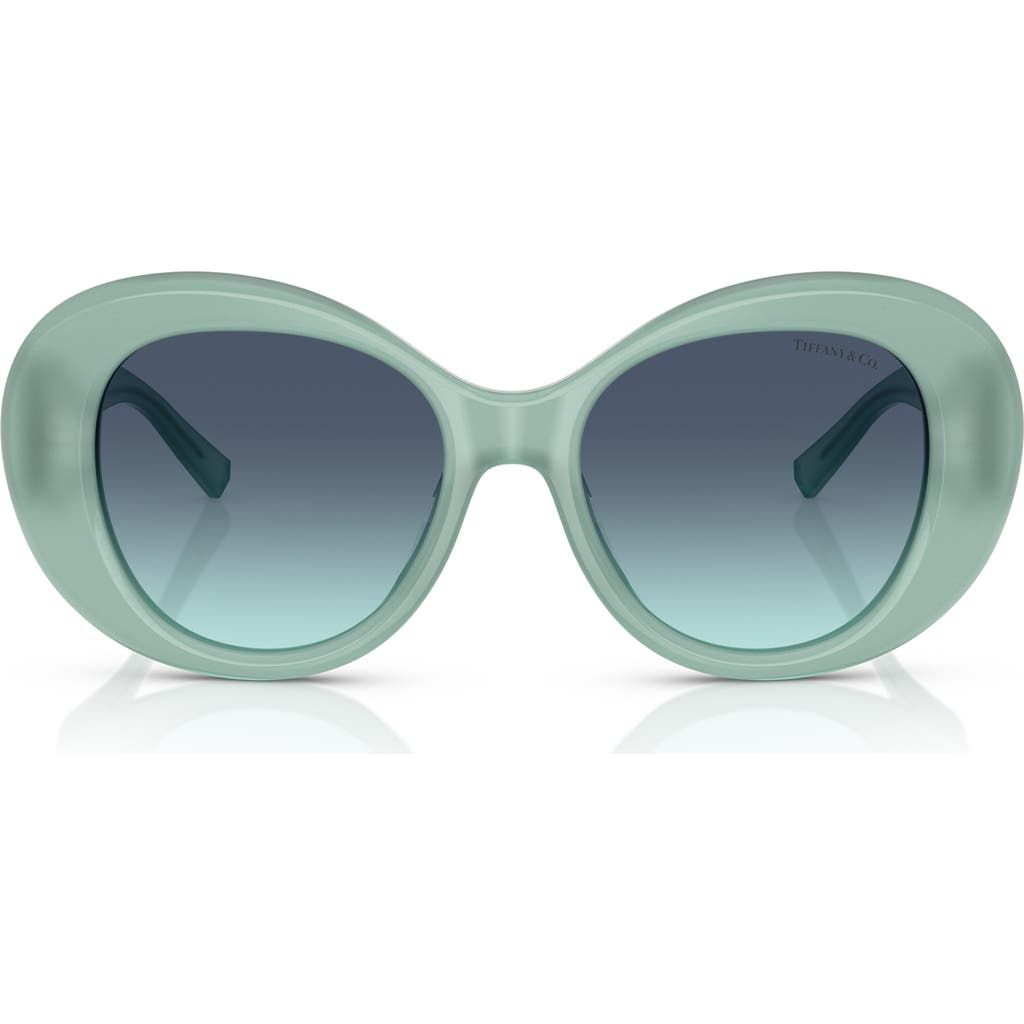 Tiffany & Co . 52mm Gradient Round Sunglasses In Blue Gradient
