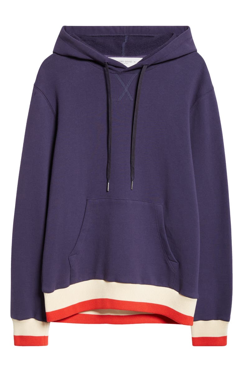 Golden Goose Journey Stripe Trim Graphic Hoodie, Alternate, color, 