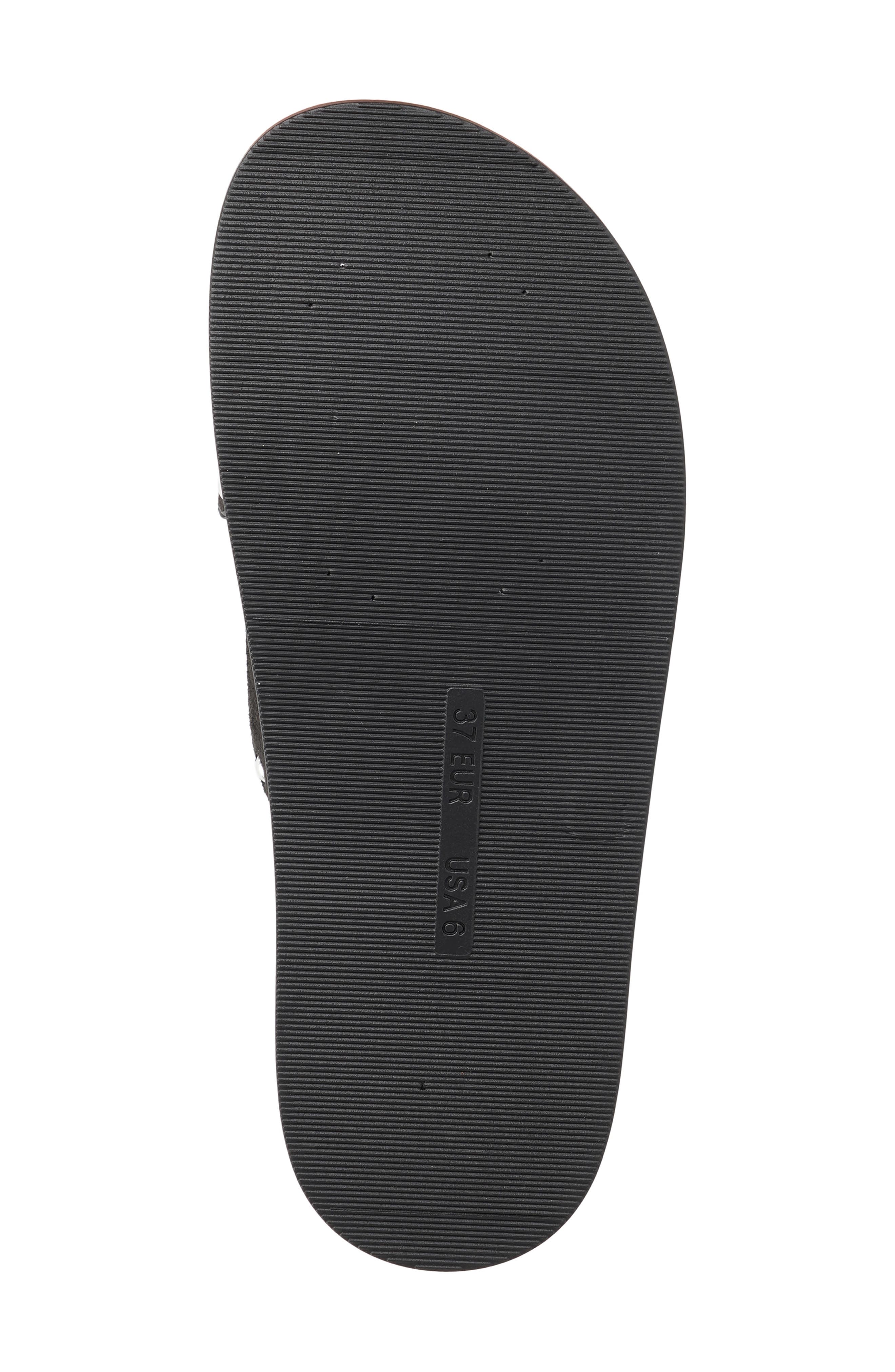 NEW YORK AND COMPANY Barnett Stud Crisscross Slide Sandal, Alternate, color, Black