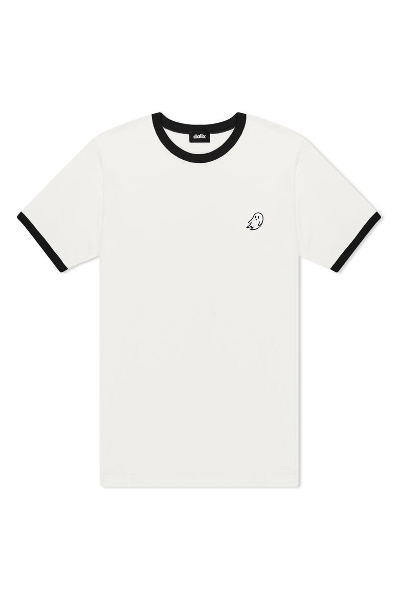 Mens Ghost Jersey Ringer Tee, Main, color, Vin White Black