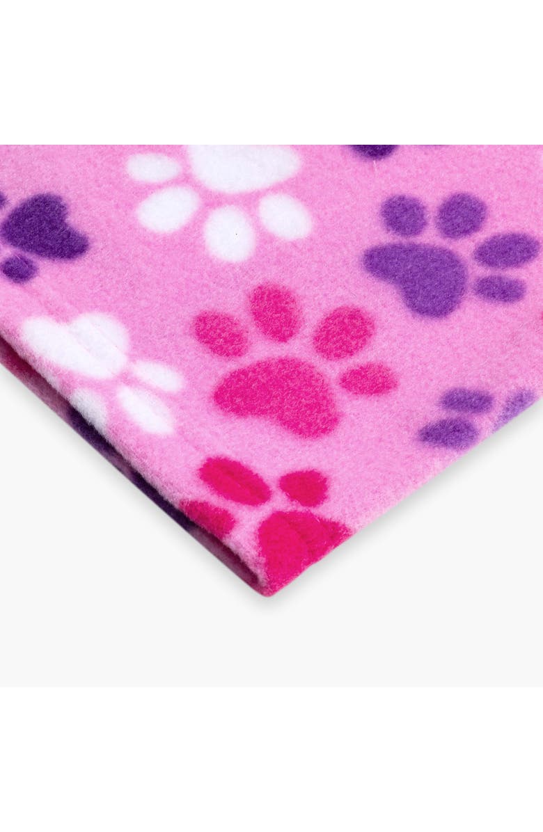 Turtle Fur Kids Playful Prints Fleece Neck Warmer, Alternate, color, Pink Paws